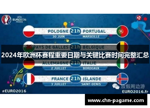 2024年欧洲杯赛程重要日期与关键比赛时间完整汇总